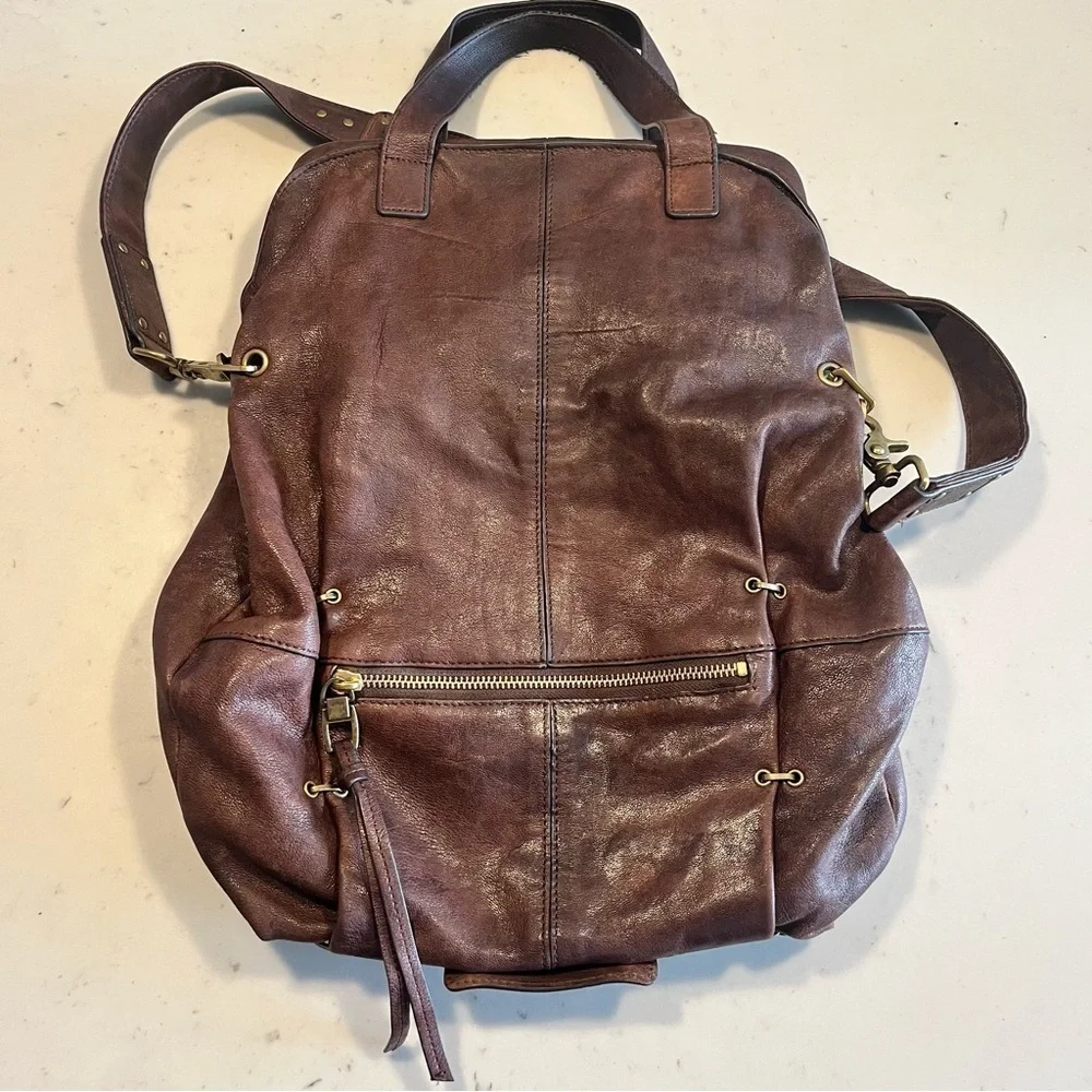 Brown KOOBA Ava Fold Over Hangbag